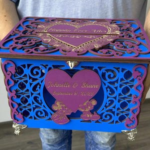 Mouse Wedding Card Box, Cartoon Themed Wedding Money Box, Couple Mouse Cards Holder for Sweet 16-th Party Decorations, Wedding Reception