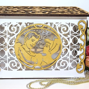 Cinderella Wedding Card Box  Wedding Money Box,  With Lock and Slot, Wedding Card Holder, Money Envelope Box, Wedding Gift, Handmade Gifts