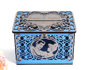 Fairytale Wedding Card Box, Princess Quinceañera Money Box, Sweet 16 Card Holder, Personalized Keepsake