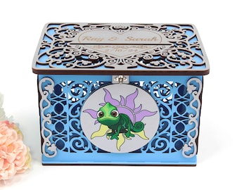 Tangled Wedding Decor, Quinceanera Card Box With Slot With Lock, Rapunzel Wedding Money Box, Rapunzel's Friend, Tangled Quinceanera Gift