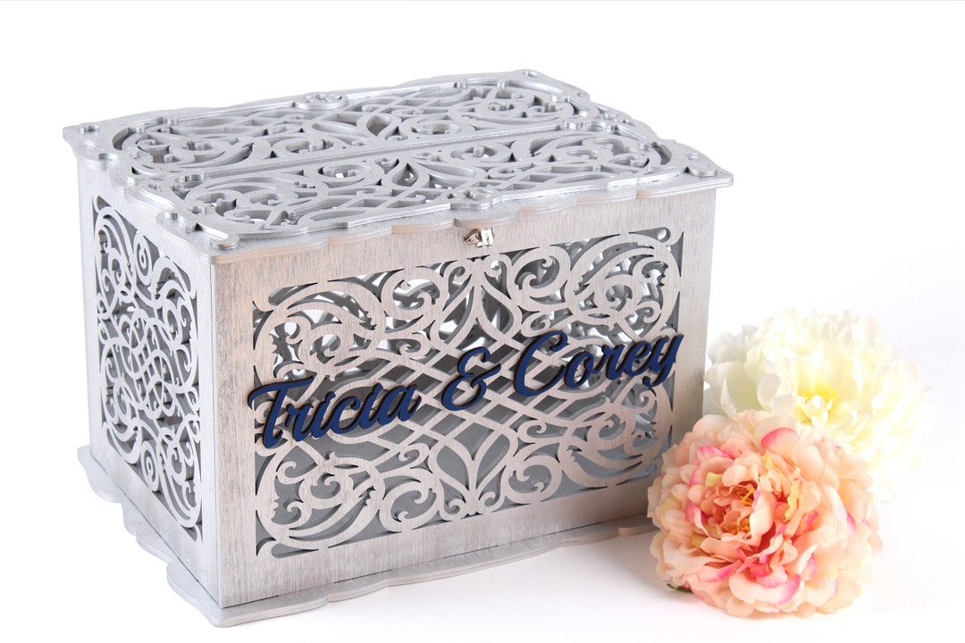 Wedding Card Box With Lock Personalized Quinceanera Gift Box