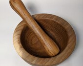 Wood Pestle handturned from black cherry and walnut food, safe finish, gift for him gift for her kitchen tool, guacamole