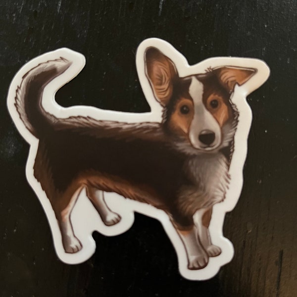 Moose! STICKER, from the YouTube channel Girl in the Woods! Corgi, Cowboy Corgi