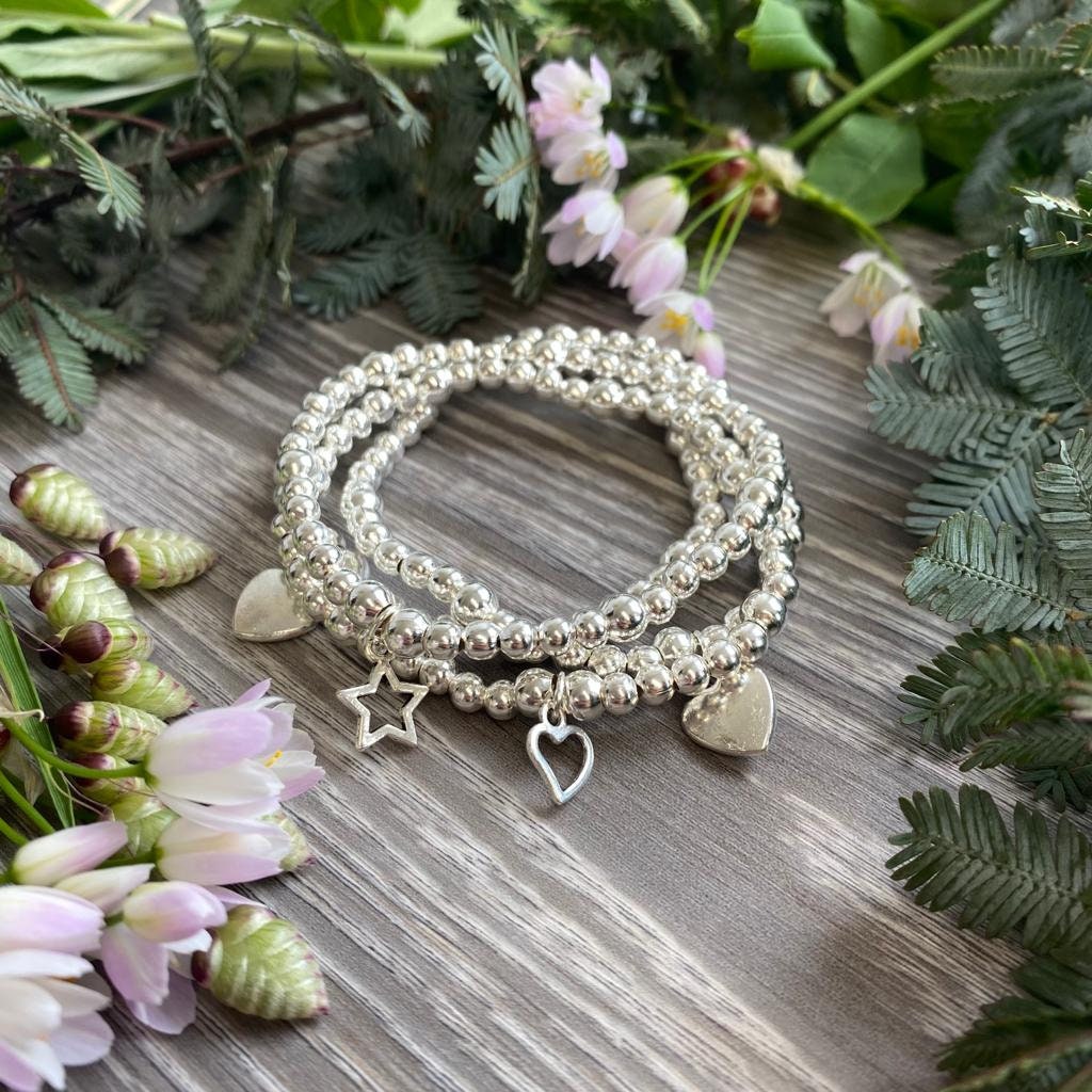 Love Stacking Silver Bracelets