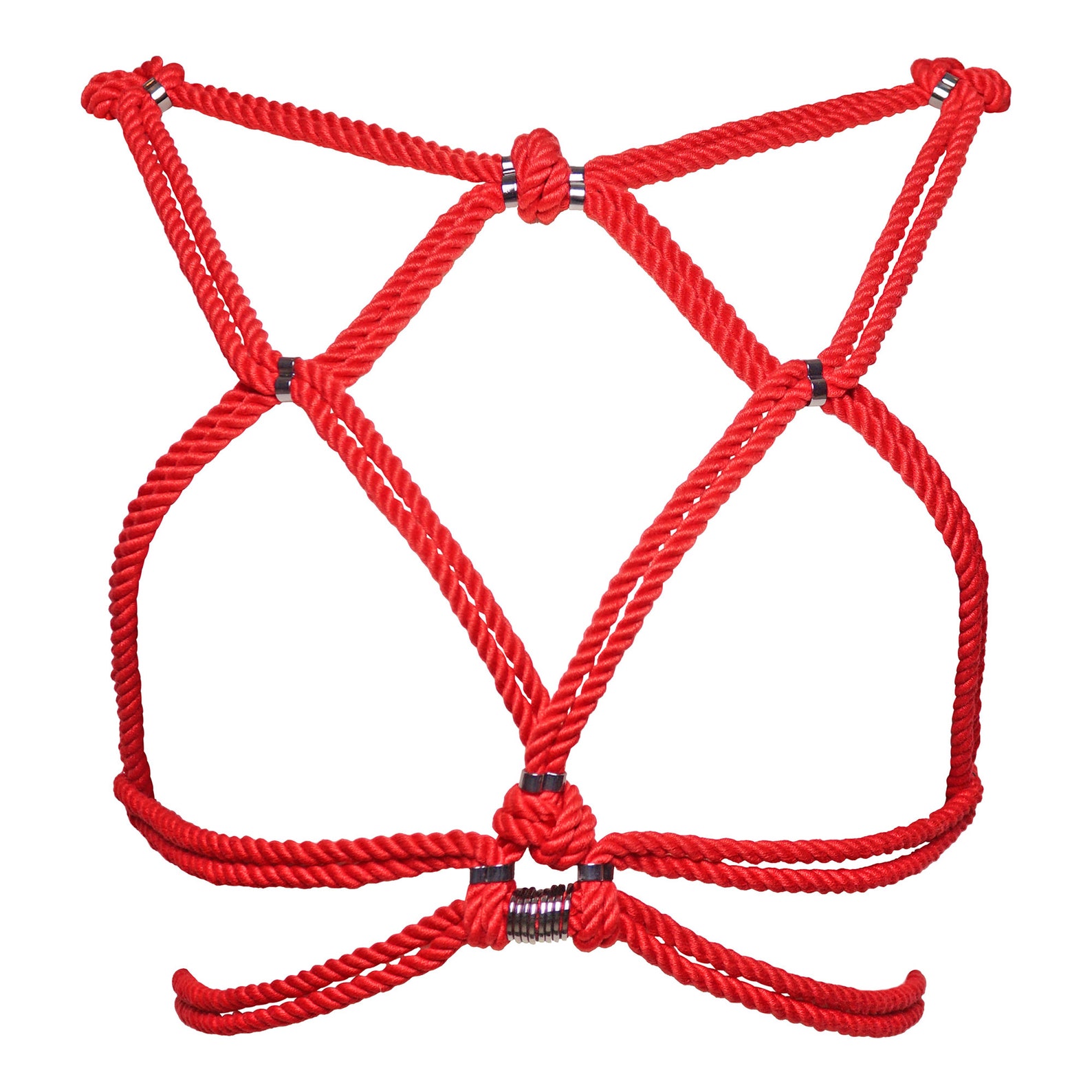 Hoshi Harness Bondage Shibari For Women Red Rope Etsy