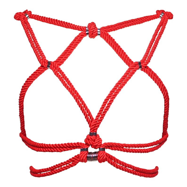HOSHI Harness Bondage Shibari for Women Red Rope Etsy