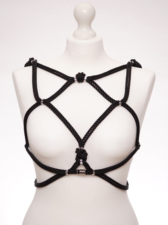 HOSHI Harness in Black Rope Bondage Shibari for Women 