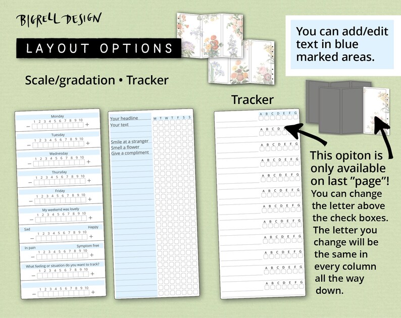Note Paper. Editable Printable Fold Out Notes, to Do, Grid, Tracker ...