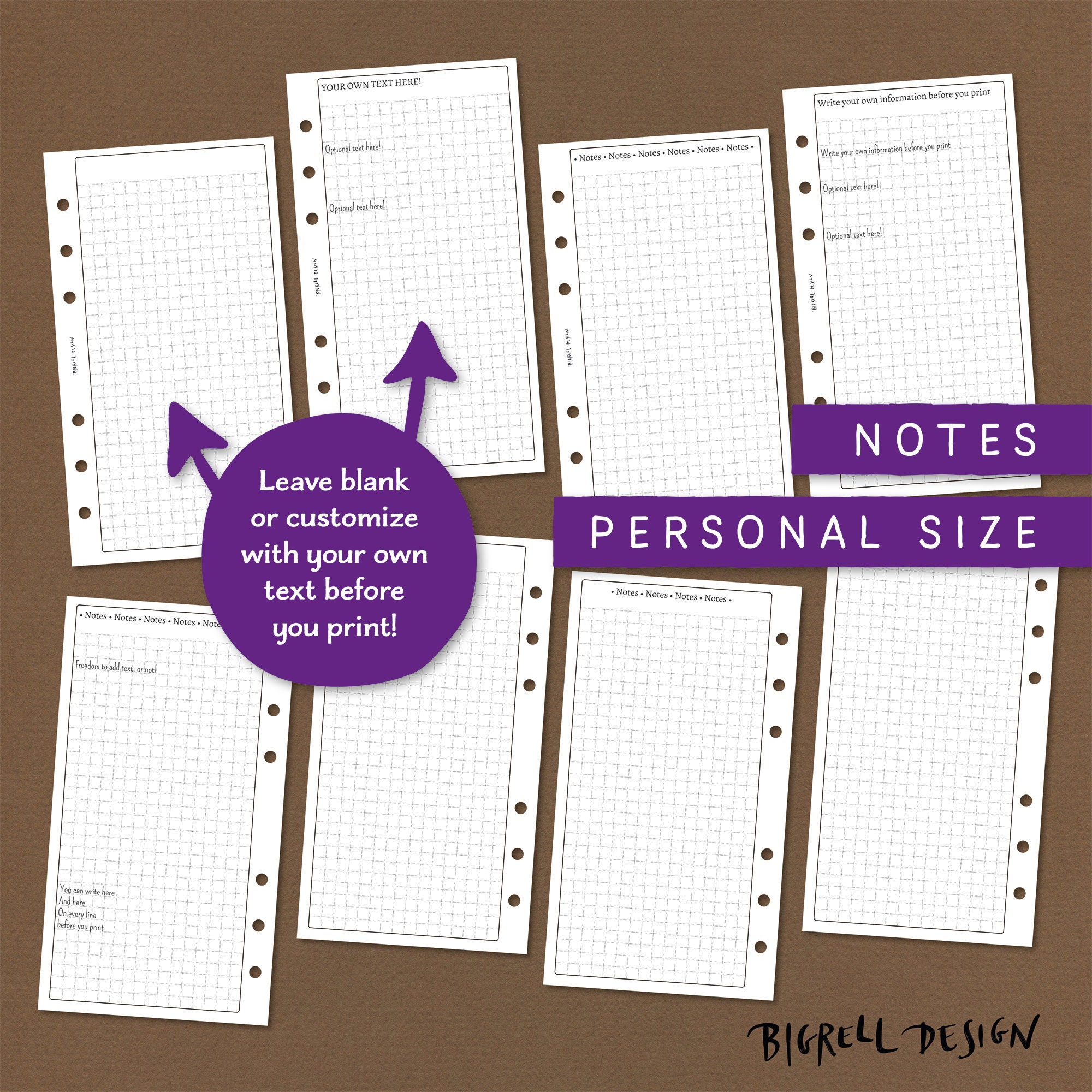 Square Grid Notepaper. Editable Printable. Use Blank or Add Text ...