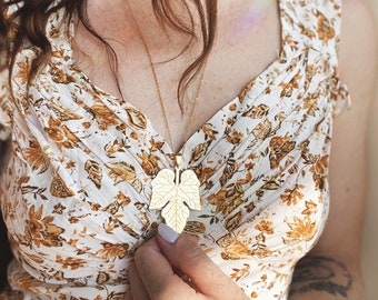Pumpkin Leaf Necklace
