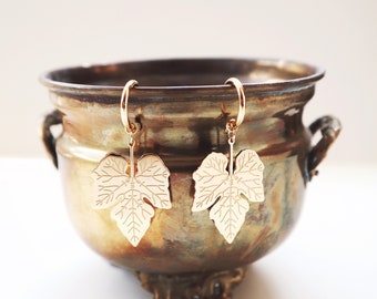 Pumpkin Leaf Earrings