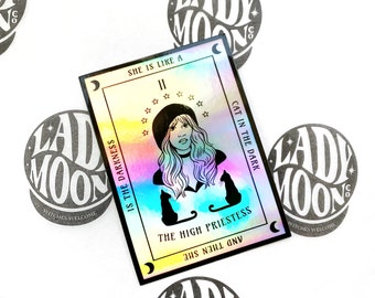 Stevie The High Priestess Tarot Sticker