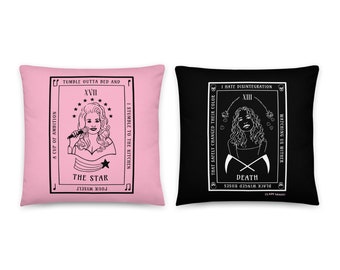 The Star/ Death Reversible Tarot Card Pillow