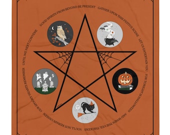 Halloween Spell Space Tarot Blanket