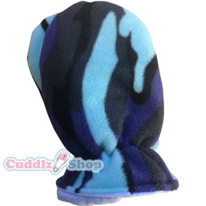 Cuddlz Blue Camouflage Pattern Fleece Padded Adult Sized Mittens Gloves Unisex for Men or Women
