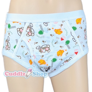 Cuddlz Adulto Pequeño Mono Patrón Calzoncillos De Dibujos Animados Calzoncillos YFronts Vintage Y-Fronts Hombres