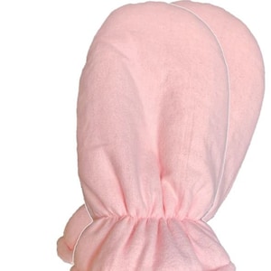 Cuddlz Baby Pink Wincyette Adult Baby Mittens ABDL