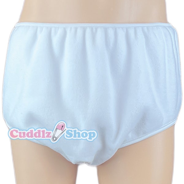 Cuddlz Polar Blanco y Toalla de Terry Blanca para Adultos Pantalones/Calzoncillos extraíbles para incontinencia para Hombres o Mujeres Pañal Lavable