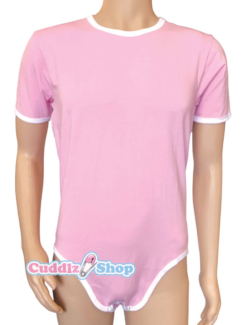 Cuddlz Baby Pink Cotton Stretch Adult Short Onesie ABDL Romper Etsy