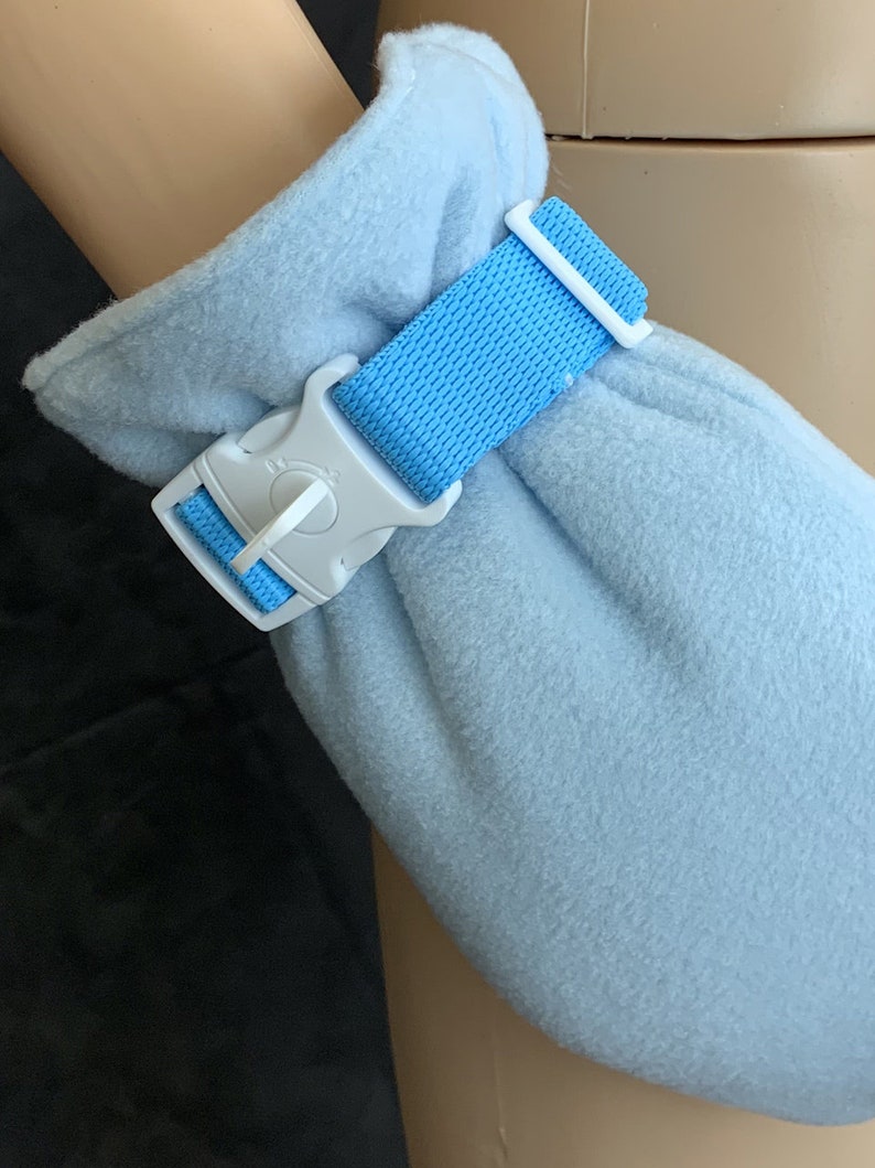 Black Pair of Locking Wrist Straps Choice of Colour White Pink or Blue /& Optional Trigger hooks Lockable Mitten Straps ABDL Adult