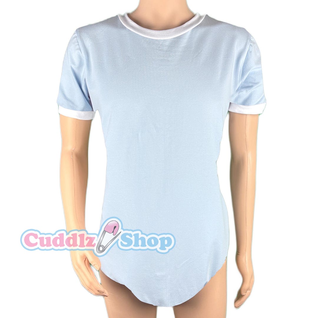 Cuddlz Baby Blue Stretch Adult Onesie for Men Women With Locking ...