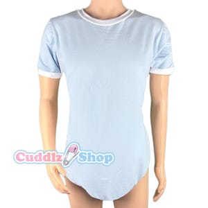 Cuddlz Baby Blue Stretch Adult Onesie For Men Women With Locking Lockable Zip Option Romper Pyjamas Zipped for Adults
