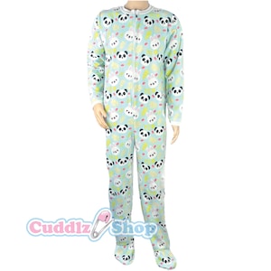 Cuddlz Fleece Footed All In One Pyjamas Sleeper - Adult Sized Bodysuit Romper Unisex Men or Women *Choice of colours *