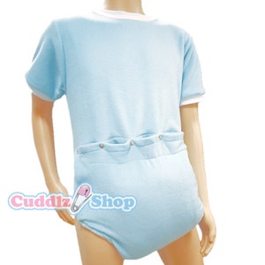 Front fastening Cuddlz Fleece Waddle Onesie Adult Baby Padded Bodysuit Romper Unisex for Men and Ladies Standard Zip And Popper Fastening