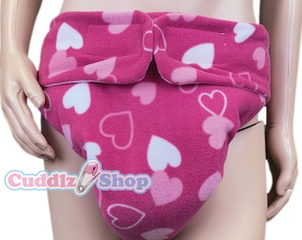 Cuddlz Fleece Front Fastening Padded Nappy Diaper Cover Unisex for Men or Women