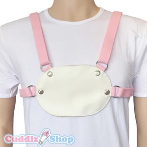 Cuddlz Adult Sized Reins ** Available in Baby Blue -or- Pink ** Locking Lockable harness with detachable lead