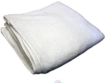 Cuddlz White 60&quot; x 60&quot; 5ft Square (152.5cmx152.5cm) Terry Towelling Adult Nappy Diaper ABDL Cotton Nappies Extra Large to XXL Incontinence