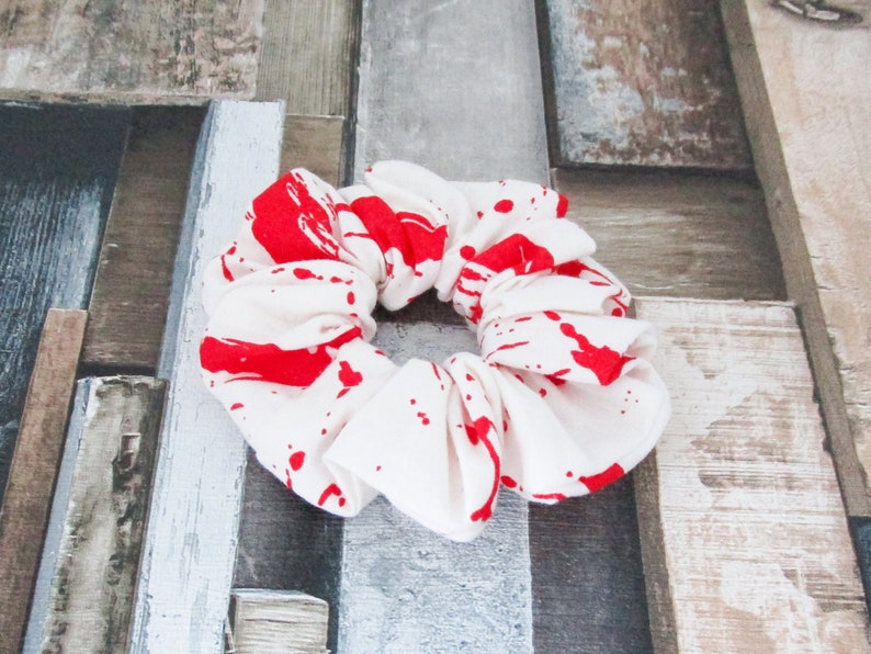 Hair Scrunchies Red Splash