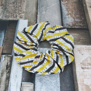 Hair Scrunchies Yellow/Black Stripe