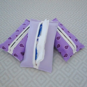 Set of 3 Tissue Holders Purple