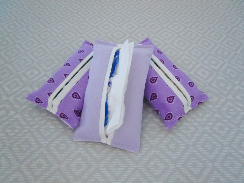 Set of 3 Tissue Holders Purple