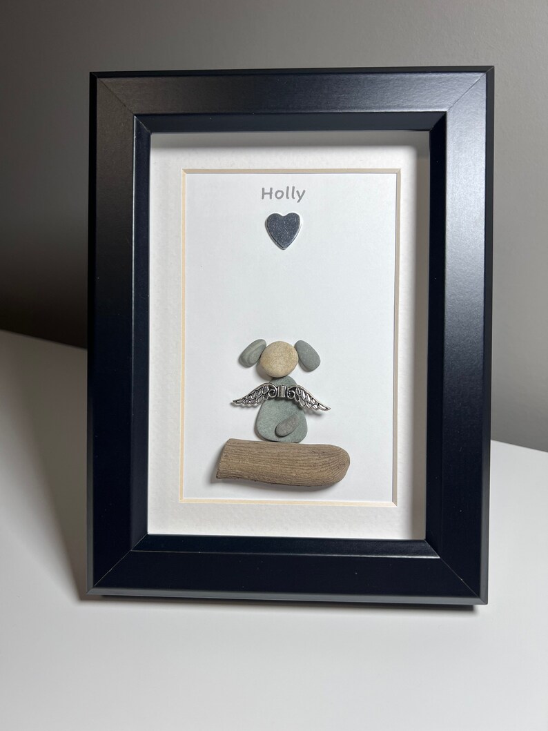 Dog Memorial Pebble Art Etsy