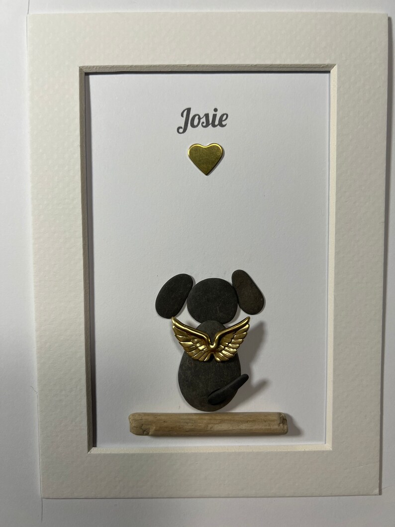 Dog Memorial Pebble Art Etsy