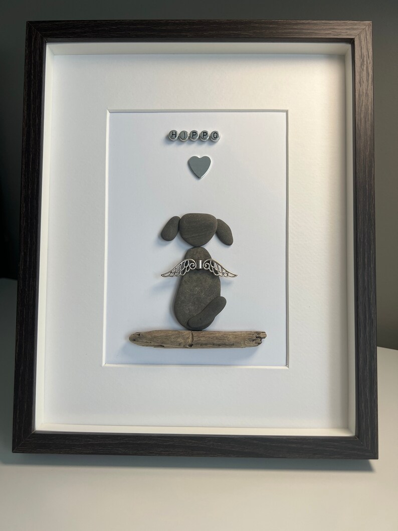 Dog Memorial Pebble Art Etsy