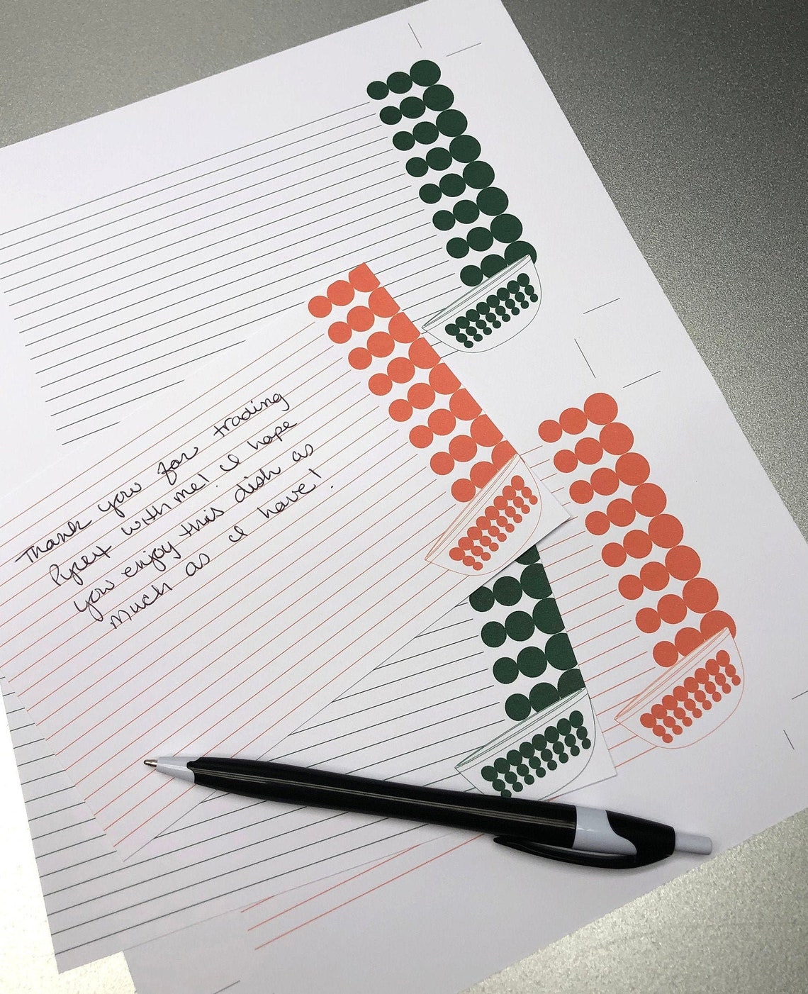 Pyrex Recipe/note - 2 Card Set 4x6 - Dots Pattern - Printable W ...