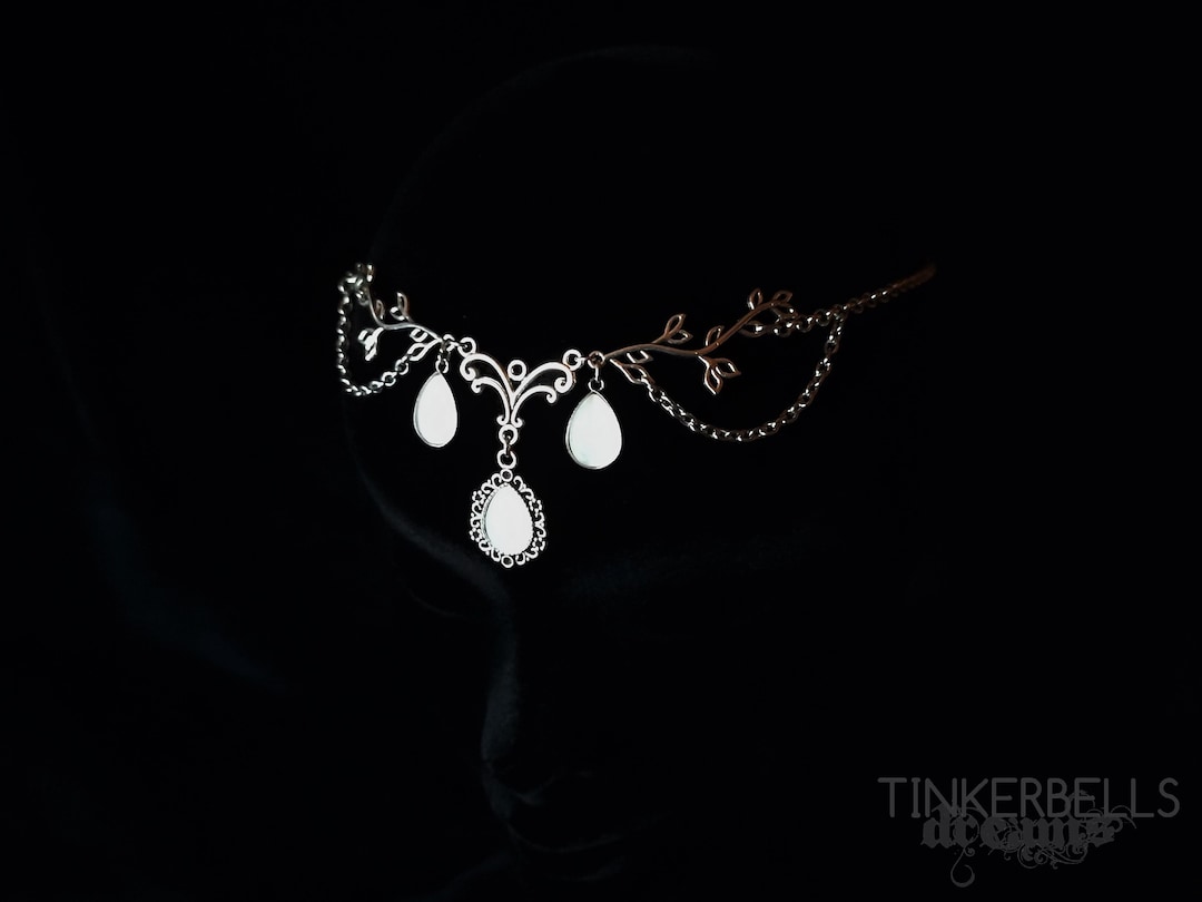 Elfen Tiara Mit Kristallen - Prinzessin Krone Für Hochzeit & Cosplay