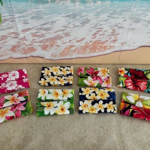 Hawaiian Luggage Handle Covers: Reversible Suitcase Spotters - Set of Two