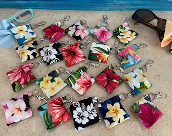 Hawaii Lens Case ~ Microfiber Cleaning Lens Cloth Case for Glasses, Sunglasses, Phones and more ~ Hawaiian Fabric Cleaning Cloth Case