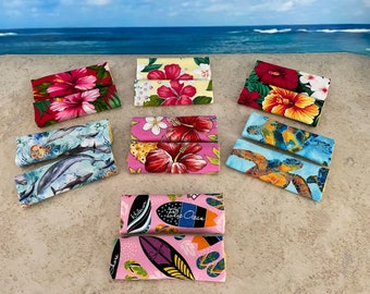 Luggage Spotters ~ Hawaiian Fabric Suitcase Spotters ~ Luggage Handle Wraps ~ Suitcase Tags ~ Set of Two Luggage Spotters ~ Suitcase Tags