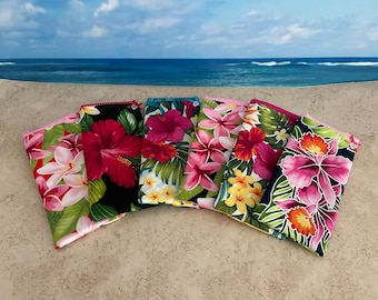 Hawaii Sunglass Case ~ Hawaiian Fabric Sunglass Case ~ Aloha Sunglass Case ~ Hawaiian Souvenir ~ Gift of Aloha ~ Hawaii Sunglass Case