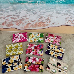 Hawaiian Luggage Handle Covers: Reversible Suitcase Spotters - Set of Two