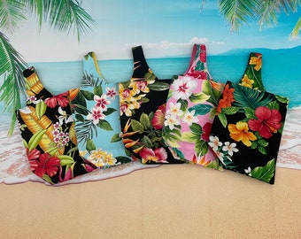 Hawaiian Fabric Market Bag ~ Hawaiian Grocery Bag ~ Reusable and Reversible Grocery Bag ~ Aloha Market Bag ~ Hawaiian Gift Bag ~ Choose Size