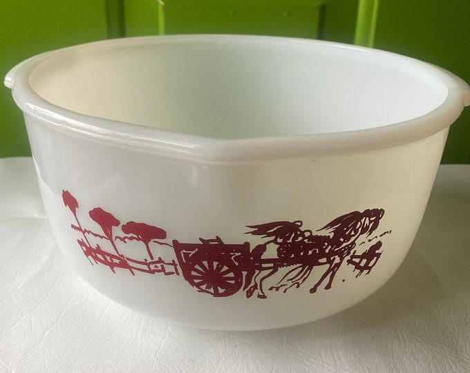 Pyrex Inspired Gypsy Caravan Custom Decal White Glassbake Sunbeam