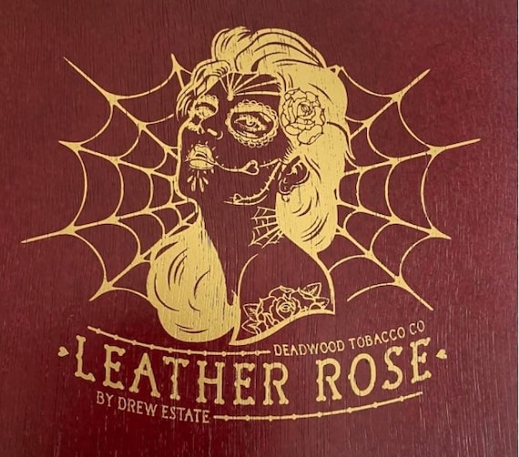 deadwood tobacco company leather rose Cigar Decal Leather Rose Inspired by Deadwood Tobacco Cigar Box, 4.5in W X  5 in H