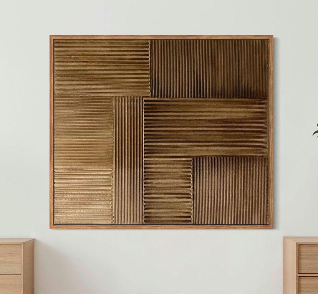 Large Textured Abstract Wall Art, Handmade Minimal Relief Painting ...