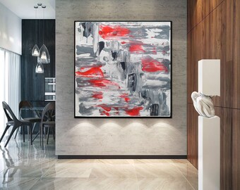 Large Painting Oversize Abstract Living Room Wall Art Extra Large Modern Texture Original Painting Canvas Contemporary Art Office Loft Style